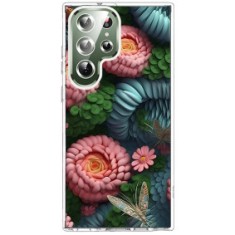 Husa personalizata pentru samsung galaxy s24 ultra, magsafe atasare magnetica, 3d flower medley 6 foto