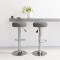 Gossi scaune de bar, 2 buc., gri inchis, material textil
