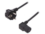 Cablu CEE 7/7 ştecăr unghi 90&deg; IEC C13 mamă 1,8m, Digitus