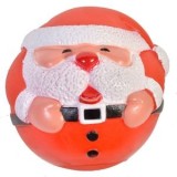 Minge de cauciuc pentru c&acirc;ini, cu design Moș Crăciun, 8 cm, sunet sc&acirc;rț&acirc;itor, CMCLASS