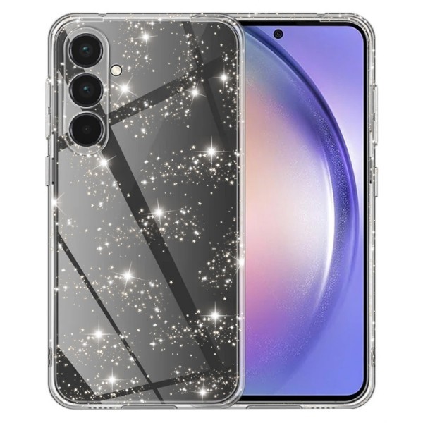 Husa pentru Samsung Galaxy A55 5G A556, Techsuit, SparkleSkin, Transparenta