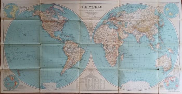 A3400N The World Compiled and Drawn in the Cartographic Section of The National Geographic Society for The National Geographic Magazine, 1935
