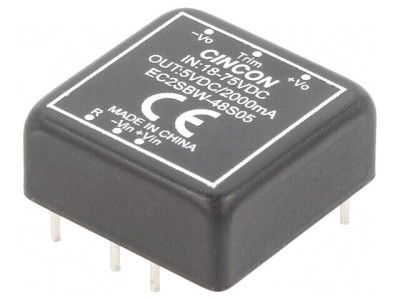 Convertor DC/DC 10W 18-75V la 5V 2000mA THT foto