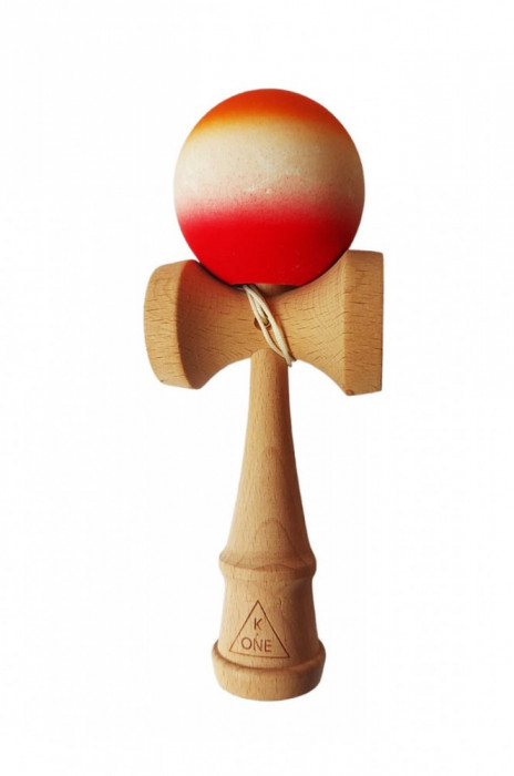 Kendama profesionala, Bila din lemn cu strat de silicon, Portocaliu caisa, 17KD