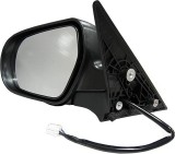 Oglinda usa exterioara Subaru Legacy, 09.2009, montare stanga, reglaj electric; carcasa neagra; sticla plana; sticla crom; 6 gauri / 3 pini, SRLine,