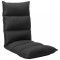 vidaXL Scaun de podea pliabil, negru, material textil
