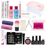 Kit Unghii False cu Tipsuri Soak Off Expert Nails + Freza &amp; Lampa UV LED