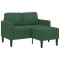 vidaXL Canapea cu 2 locuri cu șezlong &icirc;n formă L verde &icirc;nchis 125cm in 4107081