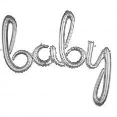 Pachet litere Baby script - argintiu, 41 cm, 36688 foto