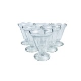 Set 6 Cupe Inghetata Chicago, 225ml, Sticla Rezistenta, Boluri Desert, Vase Cofetarie, Cadou
