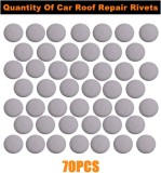 Kit 70 capse, JENUOS&reg;, incluse 70 bucati catarame, 70 cuie colorate, surubelnita, banda de masura, pentru reparatia plafonului auto, instructiuni incl
