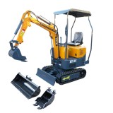 Mini excavator 1T pe senile cu semicabina,motor diesel 9.5CP,adancime sapare 1745mm,3 cupe incluse 170/360/780mm THOR