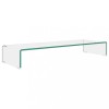 VidaXL Stand TV/Suport monitor sticlă transparentă 90x30x13 cm