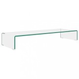 VidaXL Stand TV/Suport monitor sticlă transparentă 90x30x13 cm