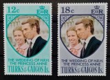 BC18, Turks &amp; Caicos 1973, serie printesa Anne, Nestampilat