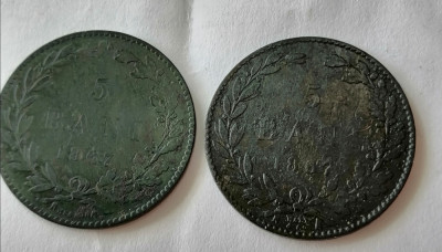 Monedele de 5 bani 1867 Heaton și Watt foto