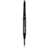 Revolution Relove Power Brow creion pentru sprancene cu pensula culoare Dark Brown 0,3 g