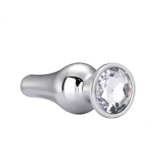 Dop Anal Pleasure Plug Large Argintiu Gleaming Love