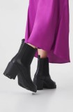 Medicine botine culoarea negru, cu toc drept