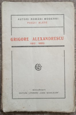 Poezii alese - Grigore Alexandrescu// 1921 foto