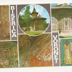 F1 - Carte Postala - Biserica Voronet, circulata 1977