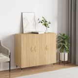 vidaXL Dulap, stejar sonoma, 90x34x80 cm, lemn compozit