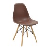 Scaun Pakoworld Julita, 46x50x82cm, Polipropilena, Picioare Lemn, Living/Bucatarie, Max 150kg