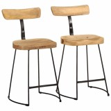 Cumpara ieftin Scaune de bar 2 buc 49x43x79 cm lemn masiv de mango