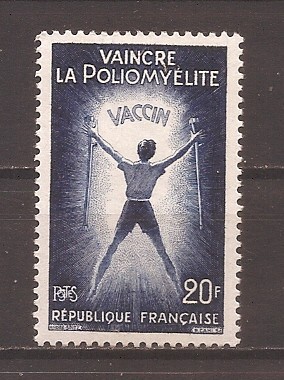 Franta 1959 - Campanie de ameliorare a paraliziei infantile, MNH foto