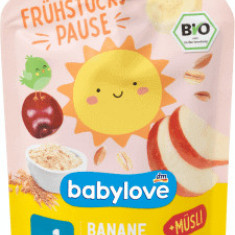 Babylove Piure de banane cireșe ECO de la 1an, 100 g