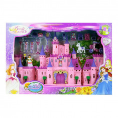 Castel de jucarie cu mobilier si figurine, sunete si lumini, Multicolor foto