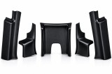 Set protectie praguri mocheta interior si tunel median din plastic dedicate Dacia Duster I 2010-2018