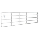 Cumpara ieftin Poarta de camp cu 5 bare, argintiu, (150-400) x 90 cm, otel