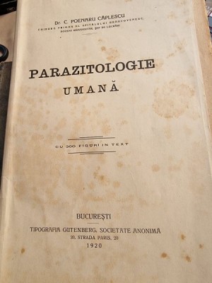 C. Poenaru Caplescu - Parazitologie Umana foto