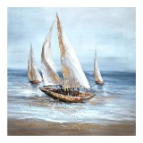 Cumpara ieftin Tablou canvas Sailer Pako World Albastru 100x3x100 cm