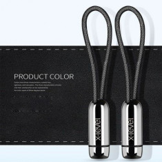 Cablu Date Si Incarcare Samsung Huawei Allview Micro USB Tip Breloc Negru foto