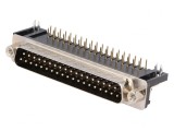 Conector D-Sub 37-Pin Soclu Tată 90&deg; THT UNC 4-40, CONNFLY