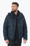 Cumpara ieftin Geaca barbati cu gluga si buzunare oblice bleumarin (Marime: 2XL)
