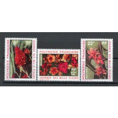 Polinezia Franceza 1971 Mi 133/35 MNH, nestampilat - Flori