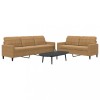 VidaXL Set de canapele cu perne, 2 piese, maro, catifea 3278478