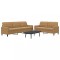 vidaXL Set de canapele cu perne, 2 piese, maro, catifea 3278478