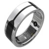 Inel Smart Premium Negru &ndash; Nano Ceramic/Inox, Fitness Tracker, Ritm Cardiac, IP68, Android, Mărime 7