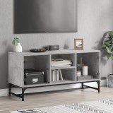 vidaXL Comodă TV cu uși din sticlă, gri beton, 102x37x50 cm