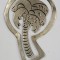 Semn de carte din argint, in forma de palmier, Secol XX