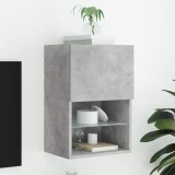 Cumpara ieftin Comodă TV cu lumini LED, gri beton, 40,5x30x60 cm