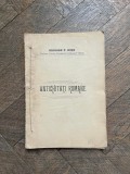 Carte veche Grigore P. Rosu Antichitati romane, 175 pagini, semnatura autor, exemplar 437, foi netaiate, fara coperti