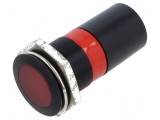 Lampă de control LED roșie &Oslash;22mm IP67 plată