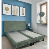 Pat Milano Premium din Lemn Masiv - 180&times;200 cm Verde Menta / Pat