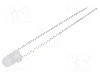 Dioda LED, 3mm, alb rece, 1560mcd, 7,5mA, 3...15V, OPTOSUPPLY - OSW53142A-VV