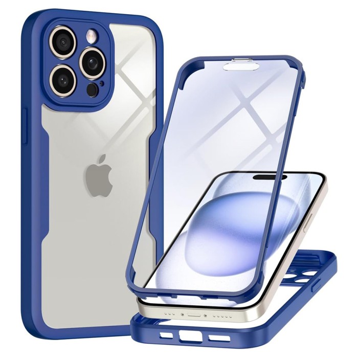 Husa 360&Atilde;&sbquo;&Acirc;&deg; iPhone 15 Pro Max Techsuit ColorVerse, albastru